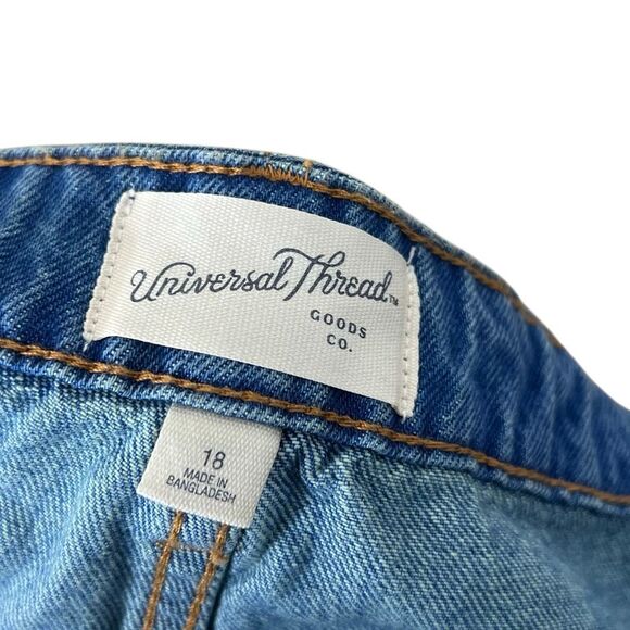 Universal Thread NWOT Mid Rise 90s Button Fly Distressed Baggy Jeans Blue Sz 18 - Picture 6 of 9